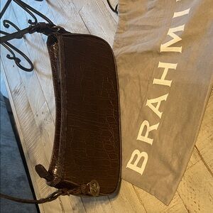 Vintage Brahmin Dark Brown Croc-Embossed women’s Bag